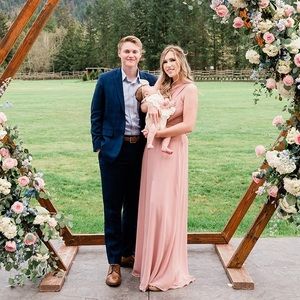 Birdy Gray, One shoulder bridesmaid dress in Dusty Rose/ size 2